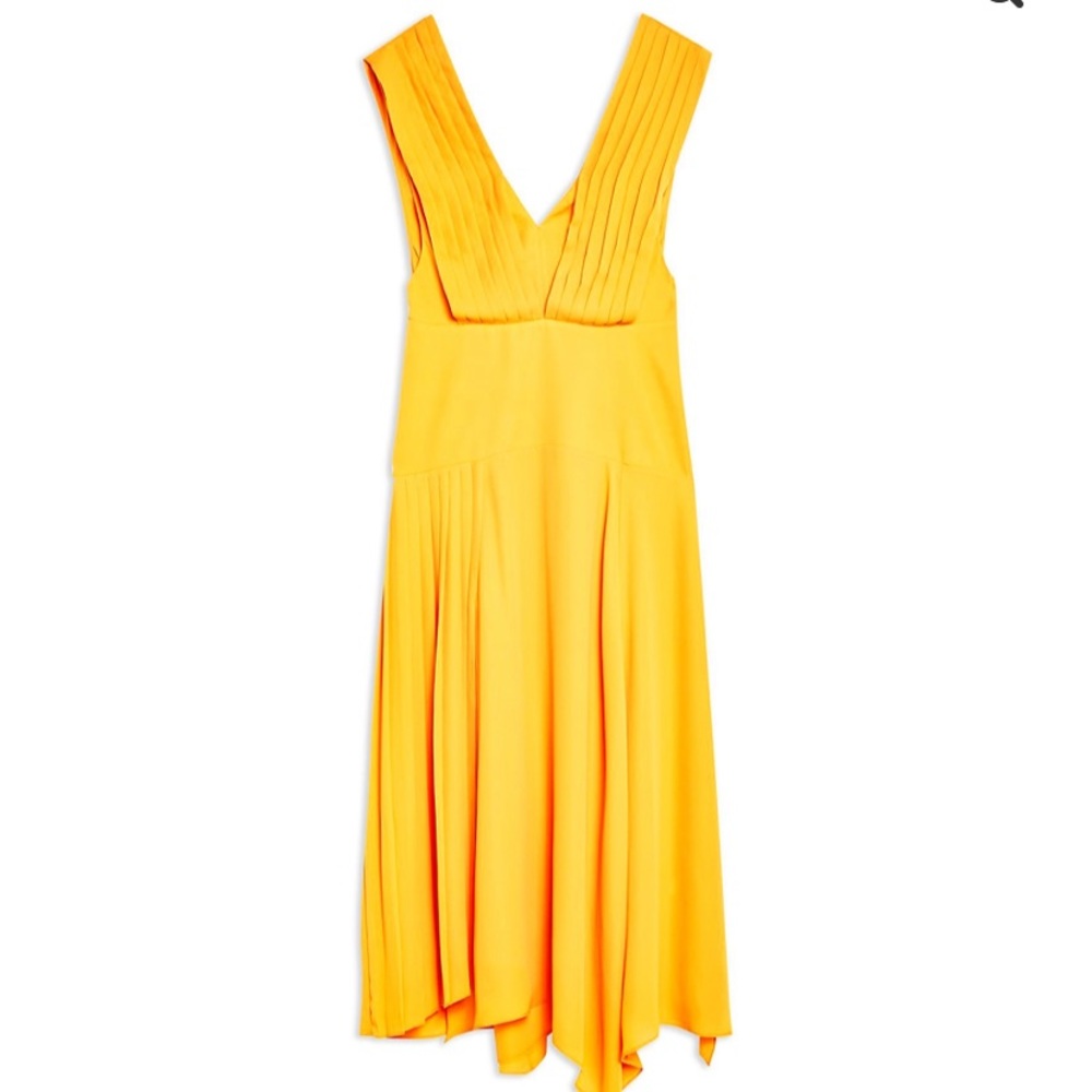 TopShop Pleated Pinafore Midi Dress